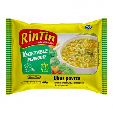 RinTin Instant tésztás leves Zöldség ízű 60g