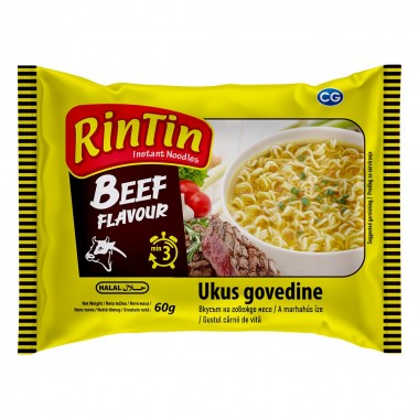 RinTin Instant tésztás leves Marha ízű 60g